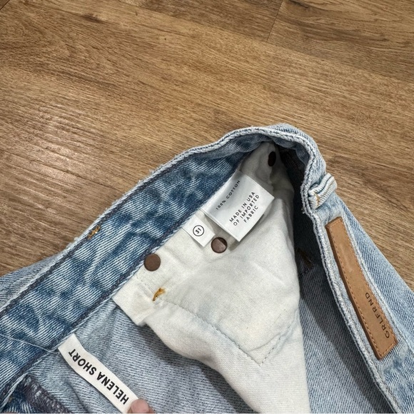 GRLFRND‎ Helena High Rise Cut Off Denim Shorts in Newport Light Wash Size 31 - Picture 6 of 6